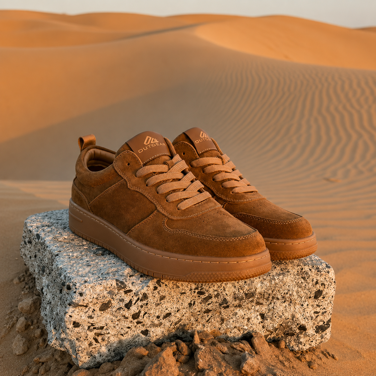 Mesa All-Terrain Camel Brown Suede Leather Sneaker