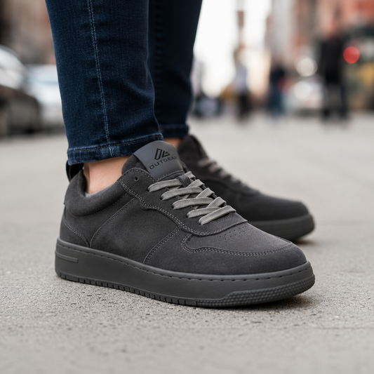 Mesa: All-Terrain Dark Grey Suede Leather Sneaker