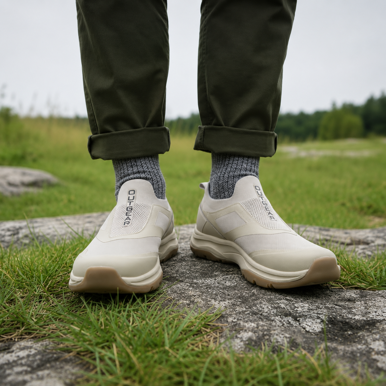 AeroKnit Terrain Lightweight Adventure Slip-On Cream