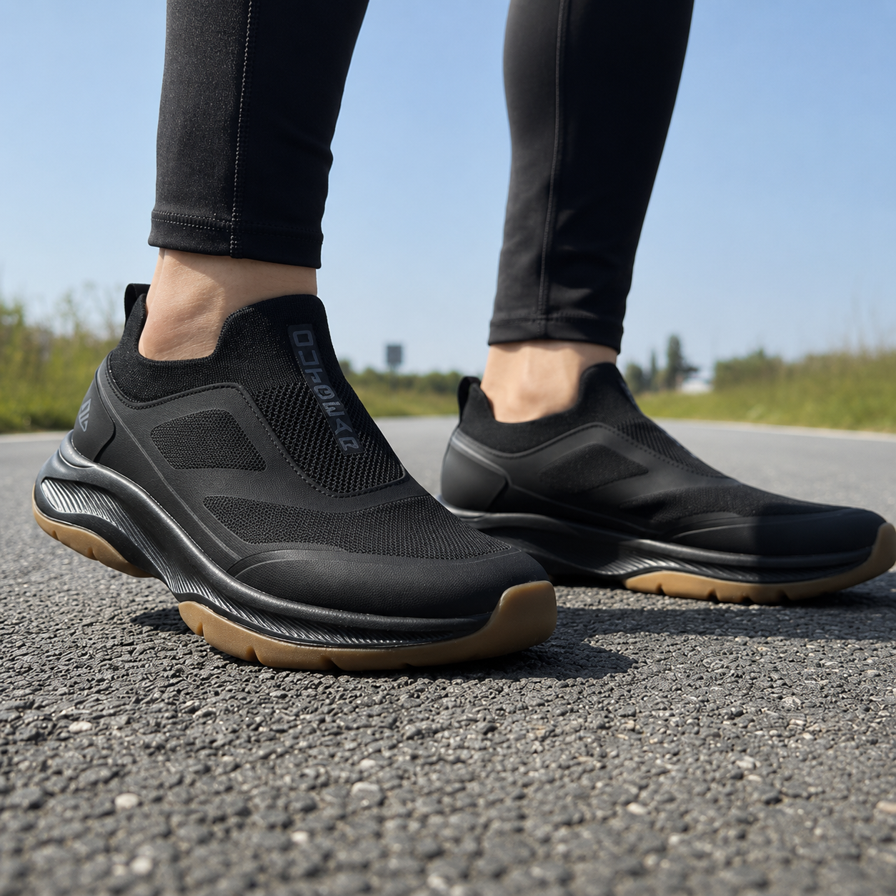 AeroKnit Terrain Lightweight Adventure Slip-On Black